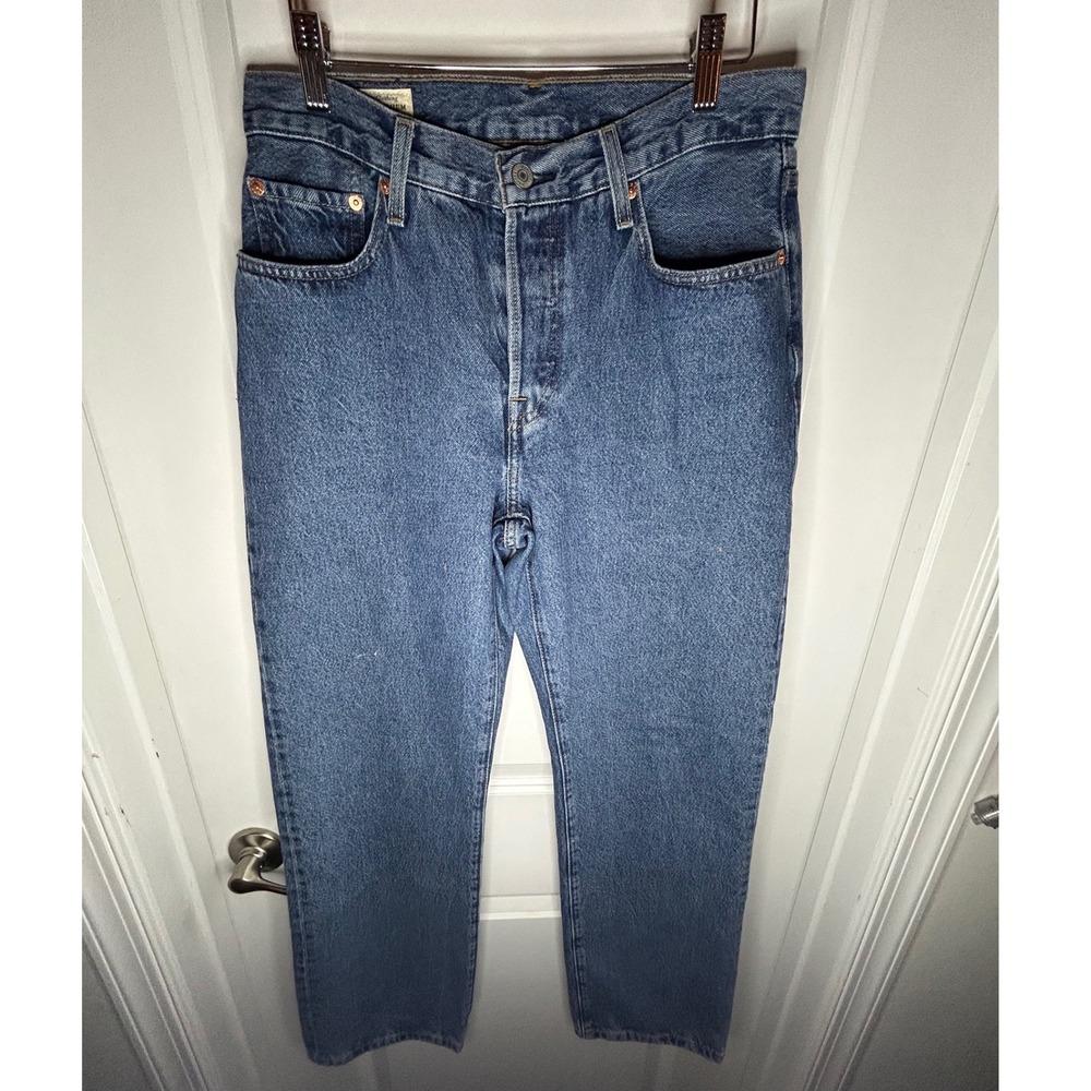 Levi's Women's 501 90s 27x30 Straight Leg Jeans - Medium Blue Denim